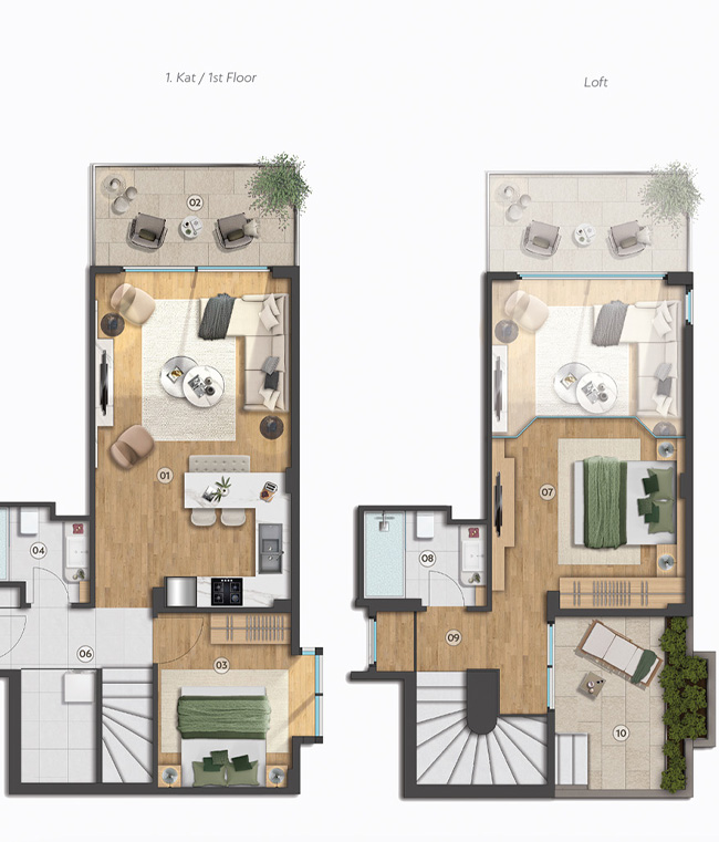 2+1 Loft Penthouse