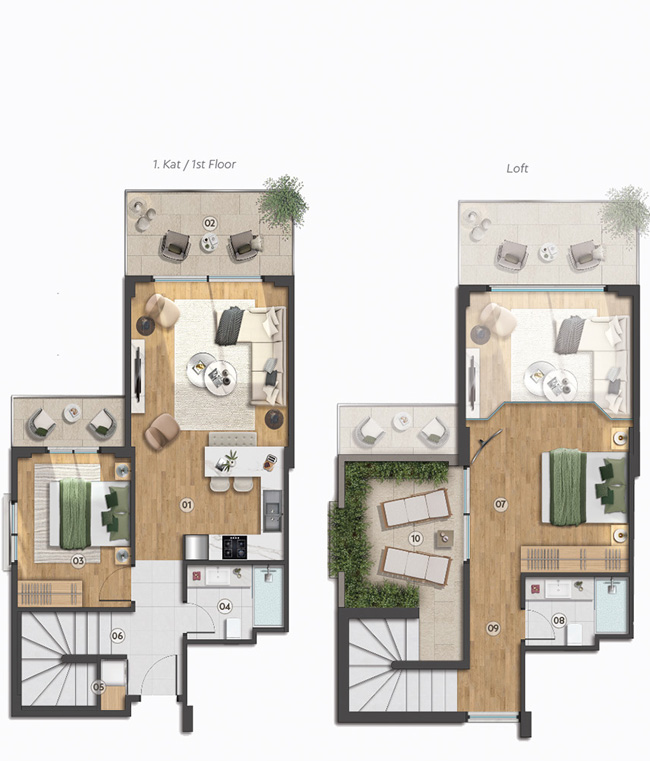 2+1 Loft Penthouse